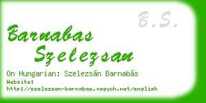 barnabas szelezsan business card